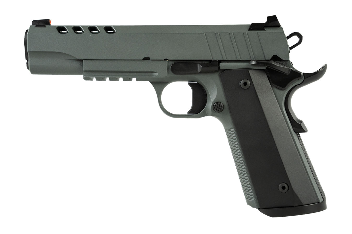 TISAS 1911 Night Stalker 45ACP Semi-Auto Pistol in Platinum Grey Cerakote